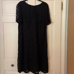 Talbots, size 14W, black lace dress
